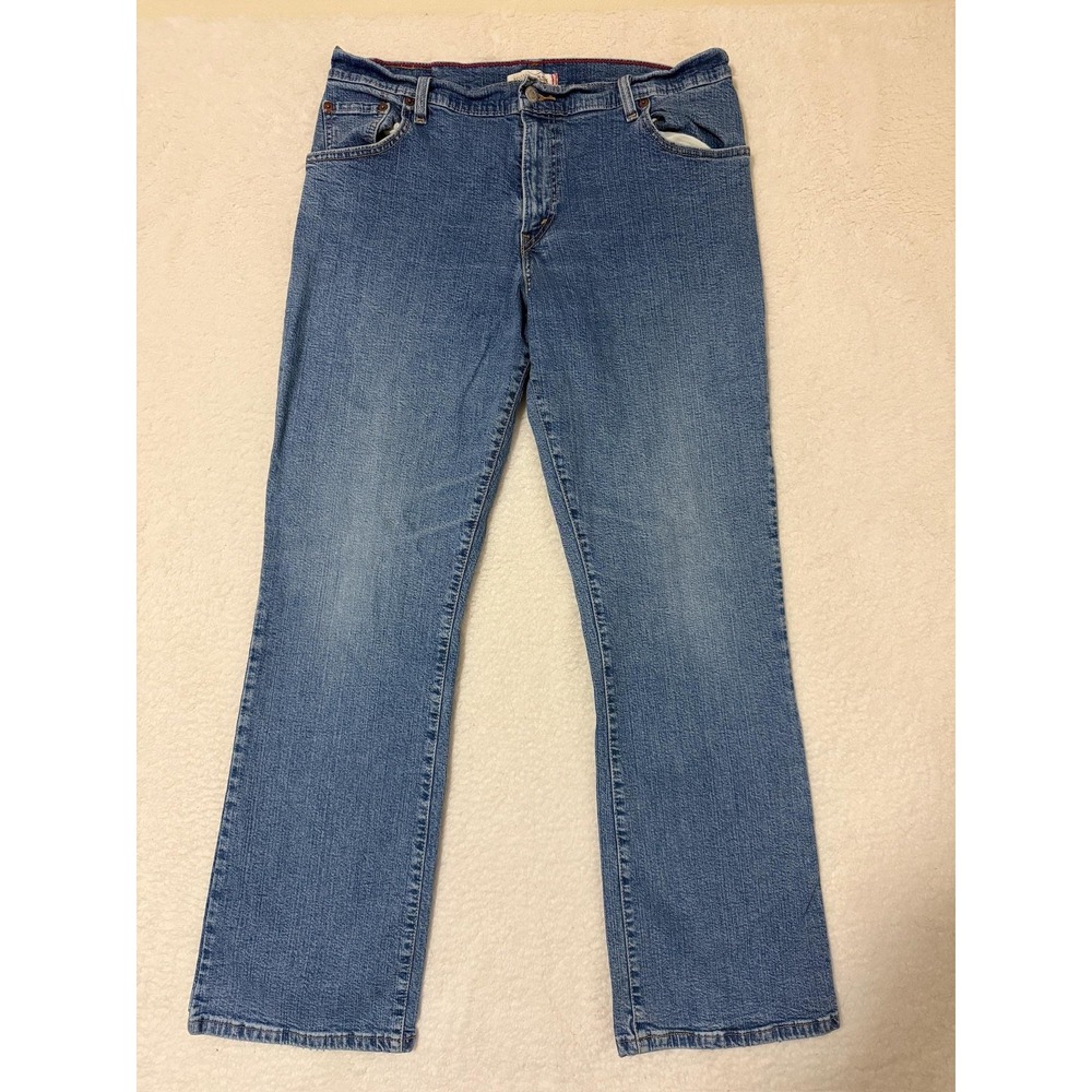 Levis 560 Jeans Womens 34x30 Blue Relaxed Boot Cut Stretch Denim Red Tab